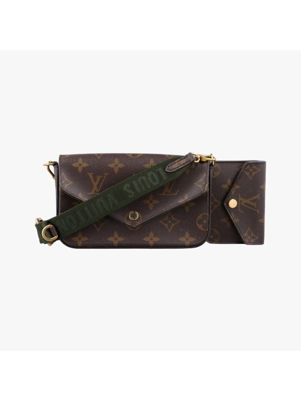 Louis Vuitton Multi Pochette Felicie Monogram Brown Khaki Canvas